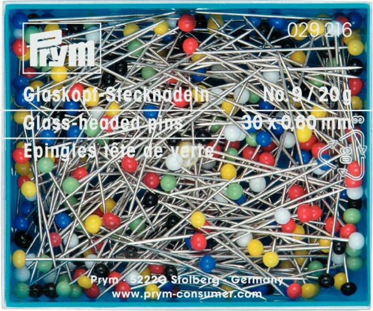 Prym Glaskopfstecknadeln, bunt 0.60 x 30 mm