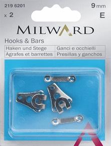 Milward Haken und Stege 9mm, silber