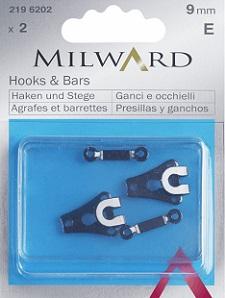 Milward Haken und Stege 9mm, schwarz