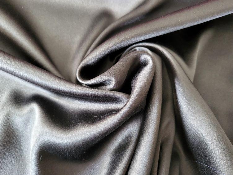 Seiden-Satin Stretch schwarz