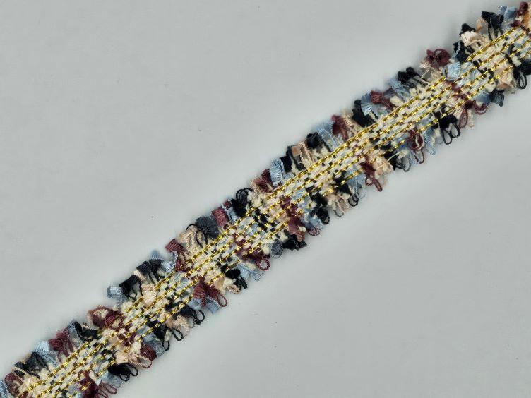 Boucle Band mit Goldfaden 22mm - 1