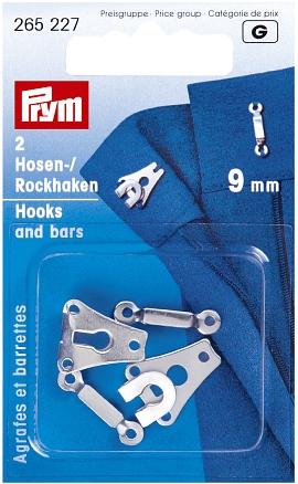 Prym Hosen oder Rockhaken + Stege, silber