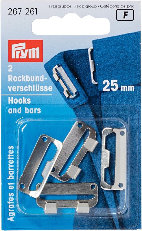 Prym Rockbundverschlüsse silber und schwarz 25mm