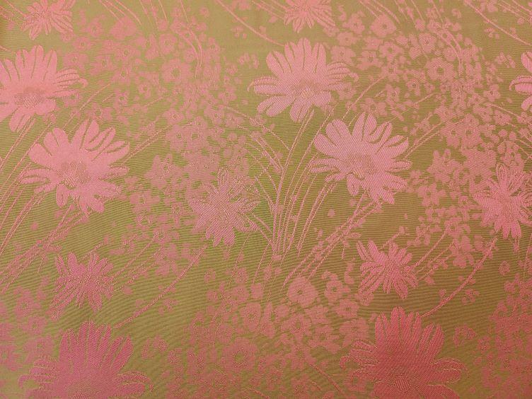 Jacquard floral, grün/pink - 0