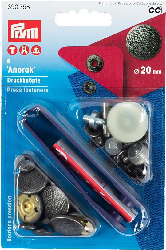 Prym Nähfrei Druckknopf Anorak, 20mm