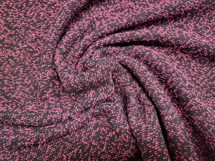 Baumwollstoff schwarz pink