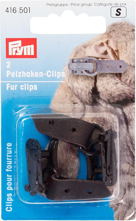 Prym Pelzhaken-Clips, schwarz und dunkelbraun