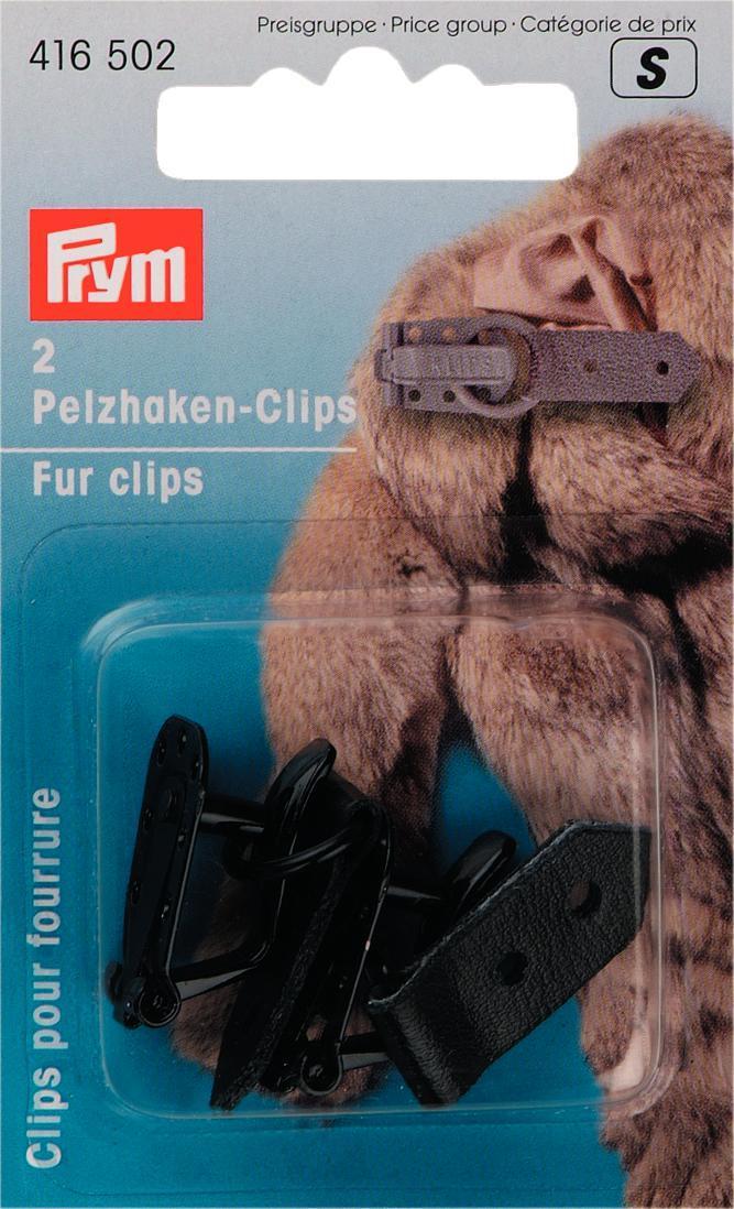 Prym Pelzhaken-Clips, schwarz und dunkelbraun - 2