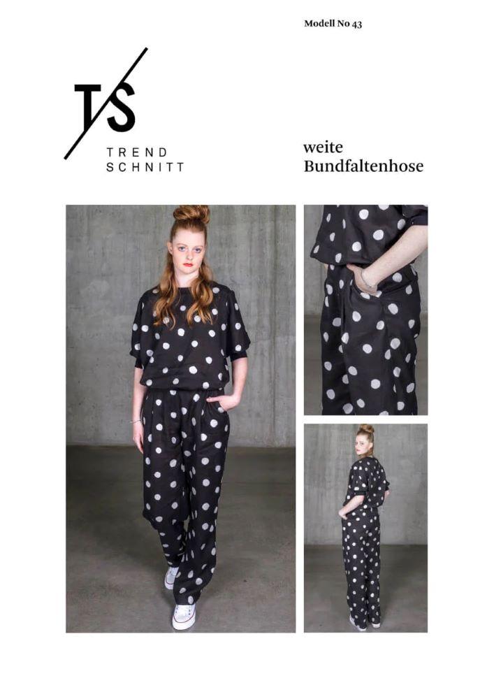 Trendschnitt No 43, weite Bundfaltenhose