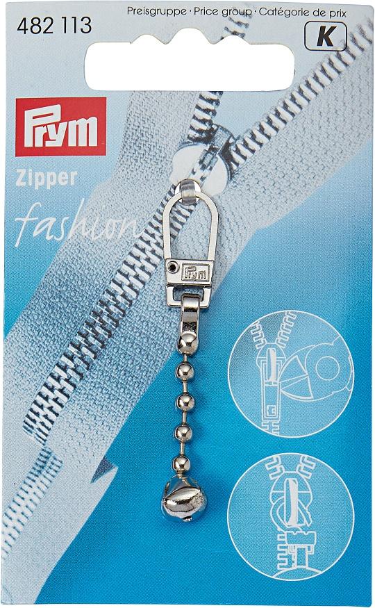 Prym fashion Zipper, Kugelkette silber