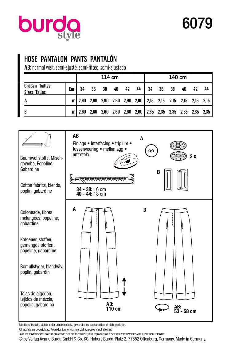 Bundfaltenhose mit und ohne Taschen - 0