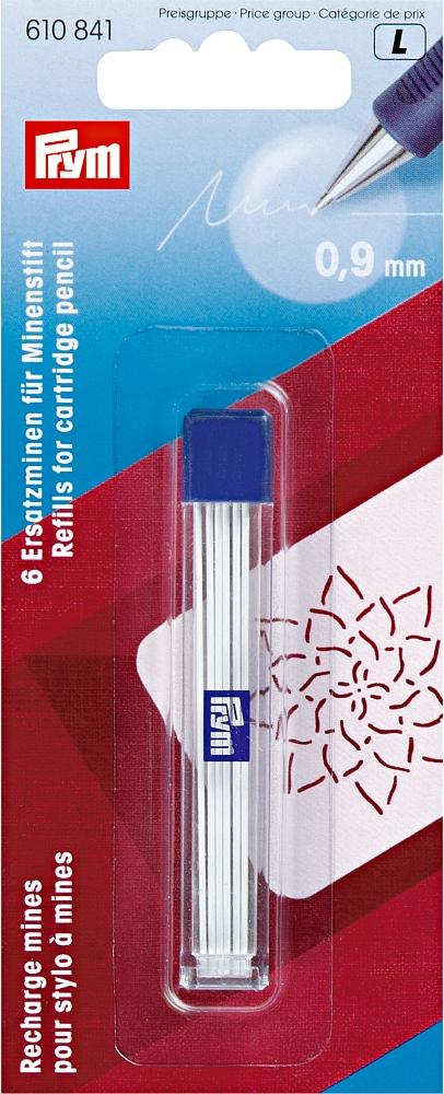 Prym Ersatzminen für Minenstift fein 0.9mm, weiss