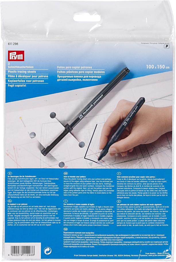 Prym Schnittmusterfolien mit Stift