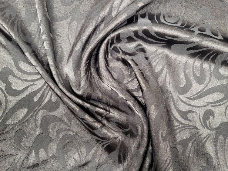 Satin Jacquard schwarz