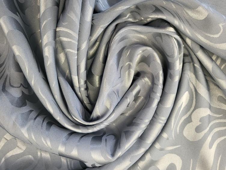 Satin Jacquard grau