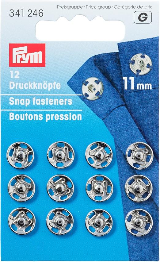 Prym Druckknöpfe zum Annähen 11mm silber, schwarz