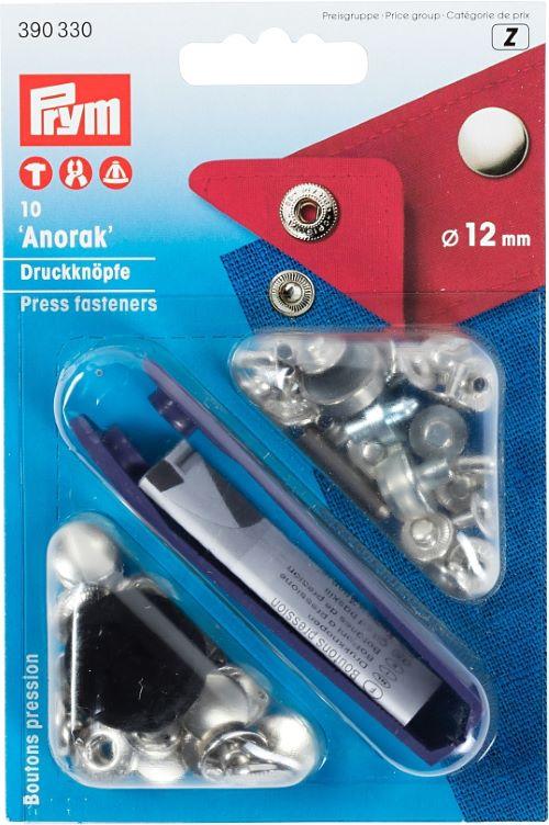 Prym Nähfrei Druckknöpfe `Anorak` 12 mm div. Farben