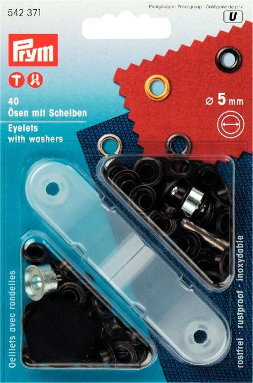 Prym Ösen mit Scheiben 5mm - 0