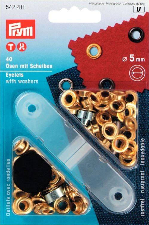 Prym Ösen mit Scheiben 5mm - 2