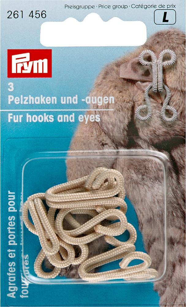 Prym Pelzhaken beige, dunkelbraun und schwarz