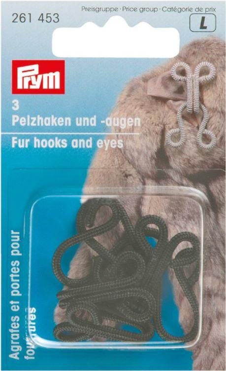 Prym Pelzhaken beige, dunkelbraun und schwarz - 2